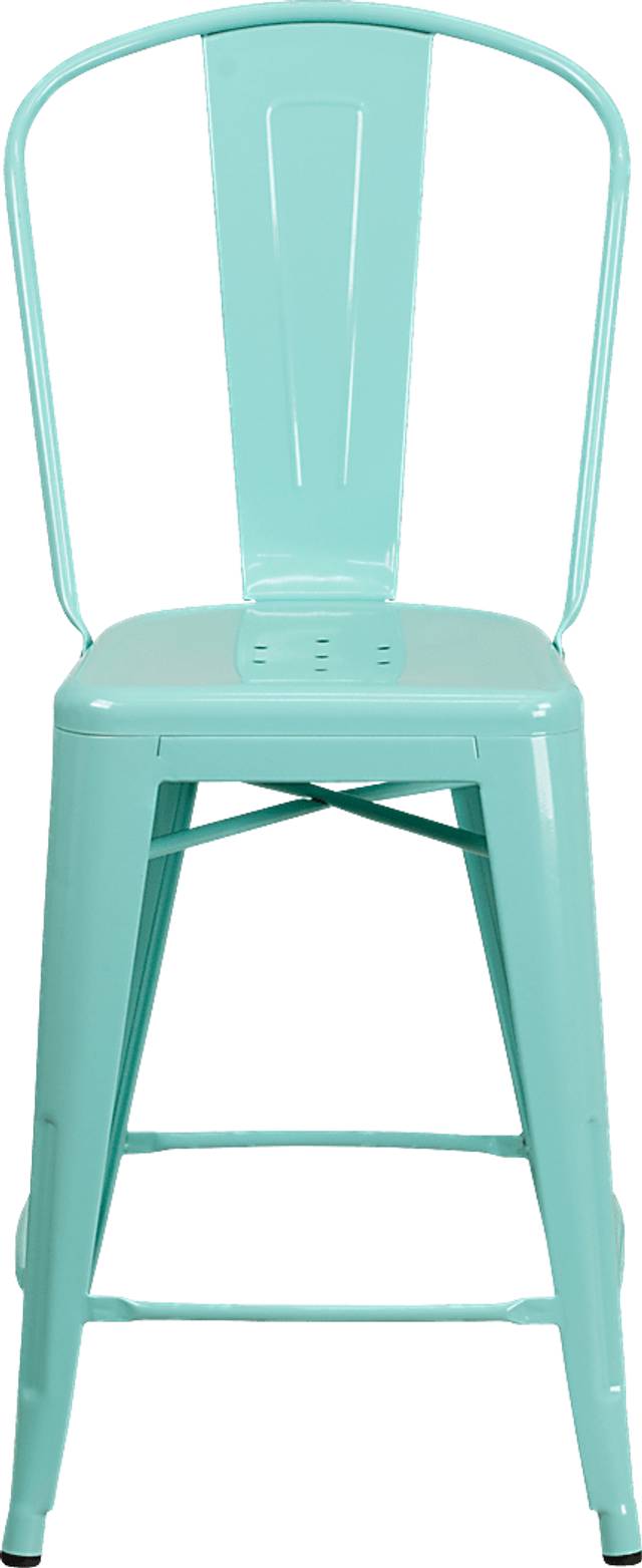 Laird Green Indoor/Outdoor Counter Height Stool - Thumbnail - Image 2