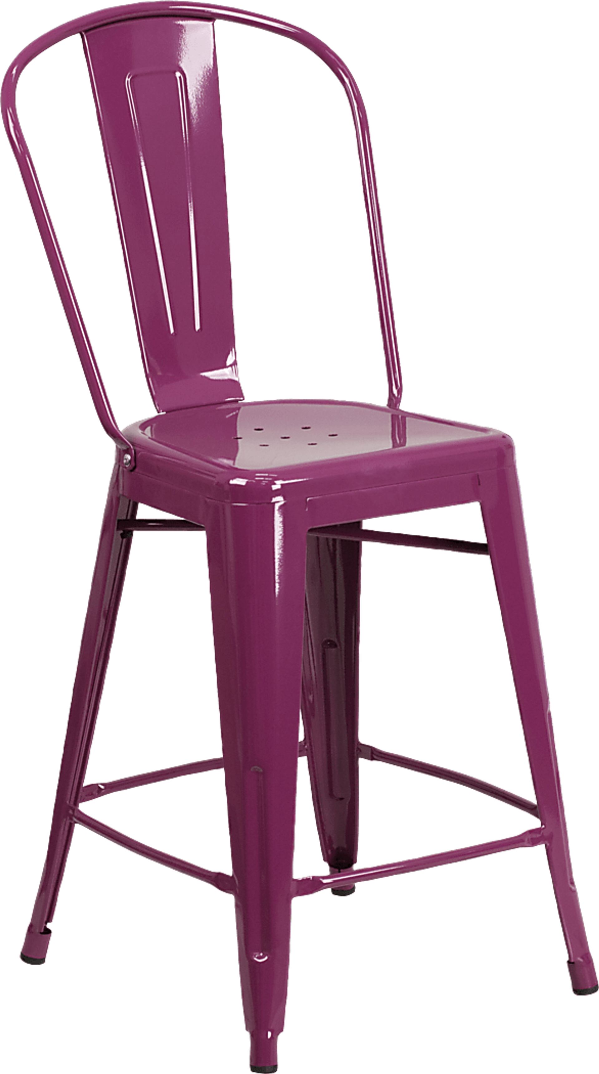 Laird Purple Indoor/Outdoor Counter Height Stool - Image 1