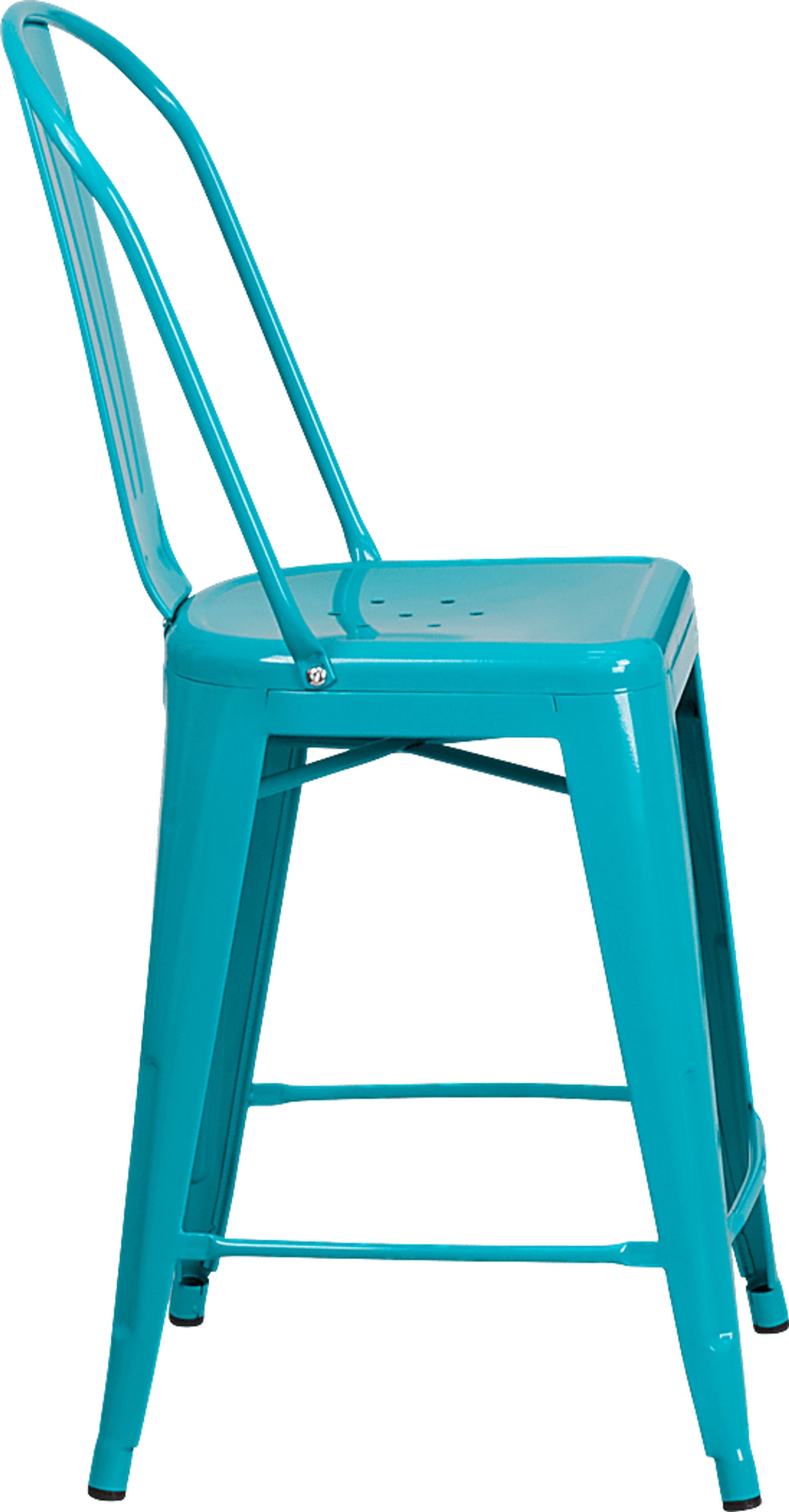 Laird Teal Indoor/Outdoor Counter Height Stool - Image 3