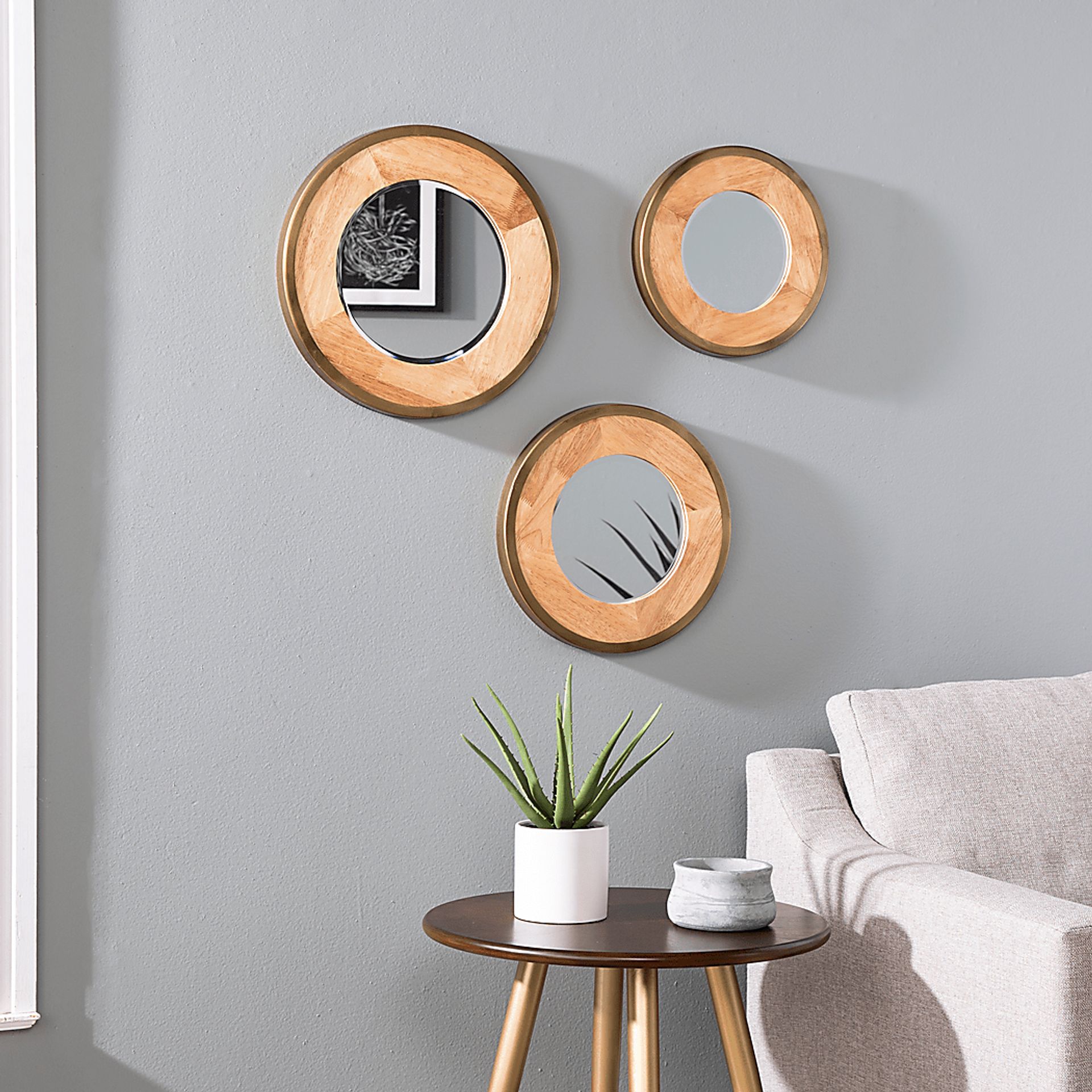 Lakawana Brown Mirror, Set of 3 - Image 9