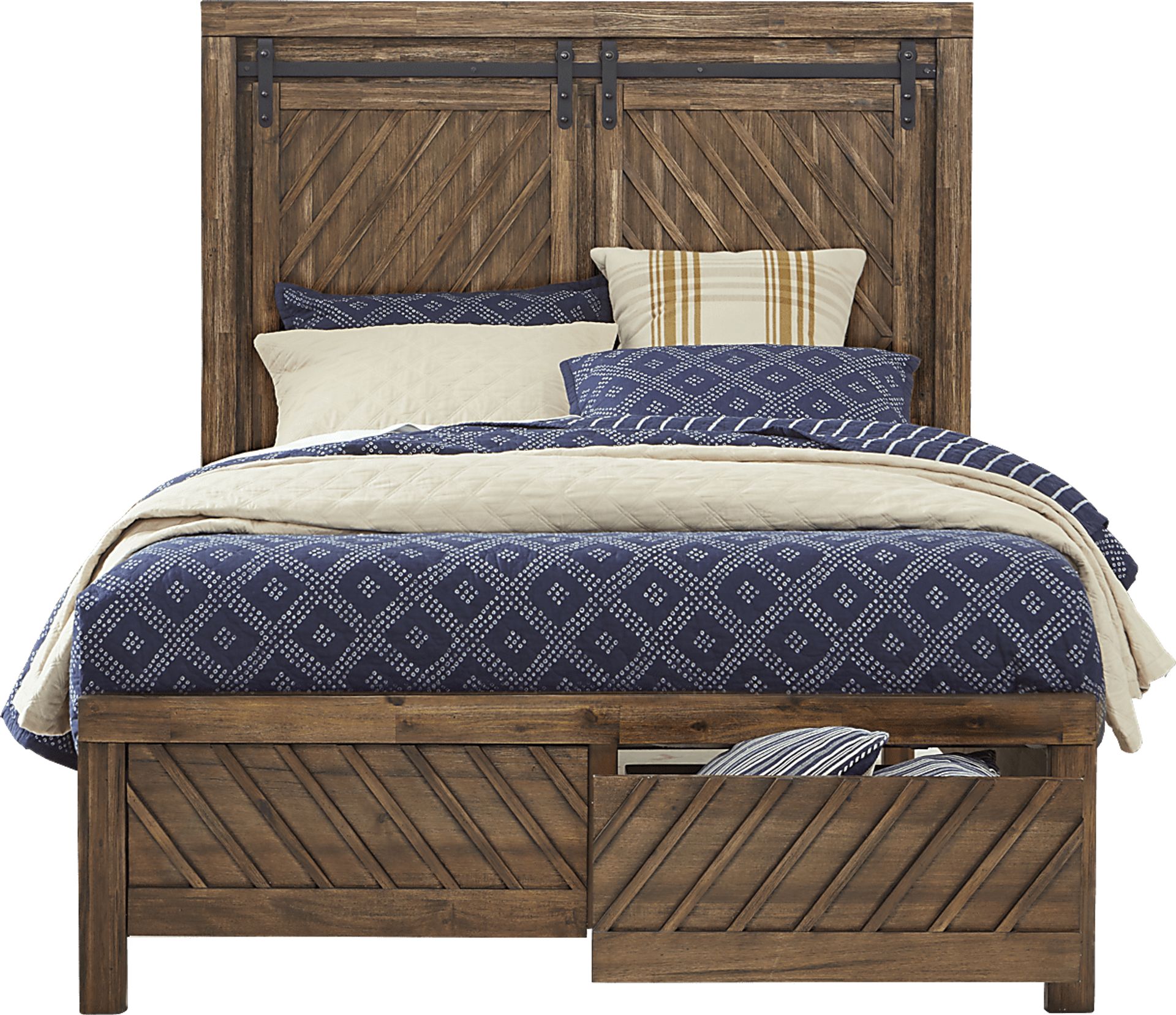 Lake Arrowhead Brown 5 Pc Queen Storage Bedroom - Image 2