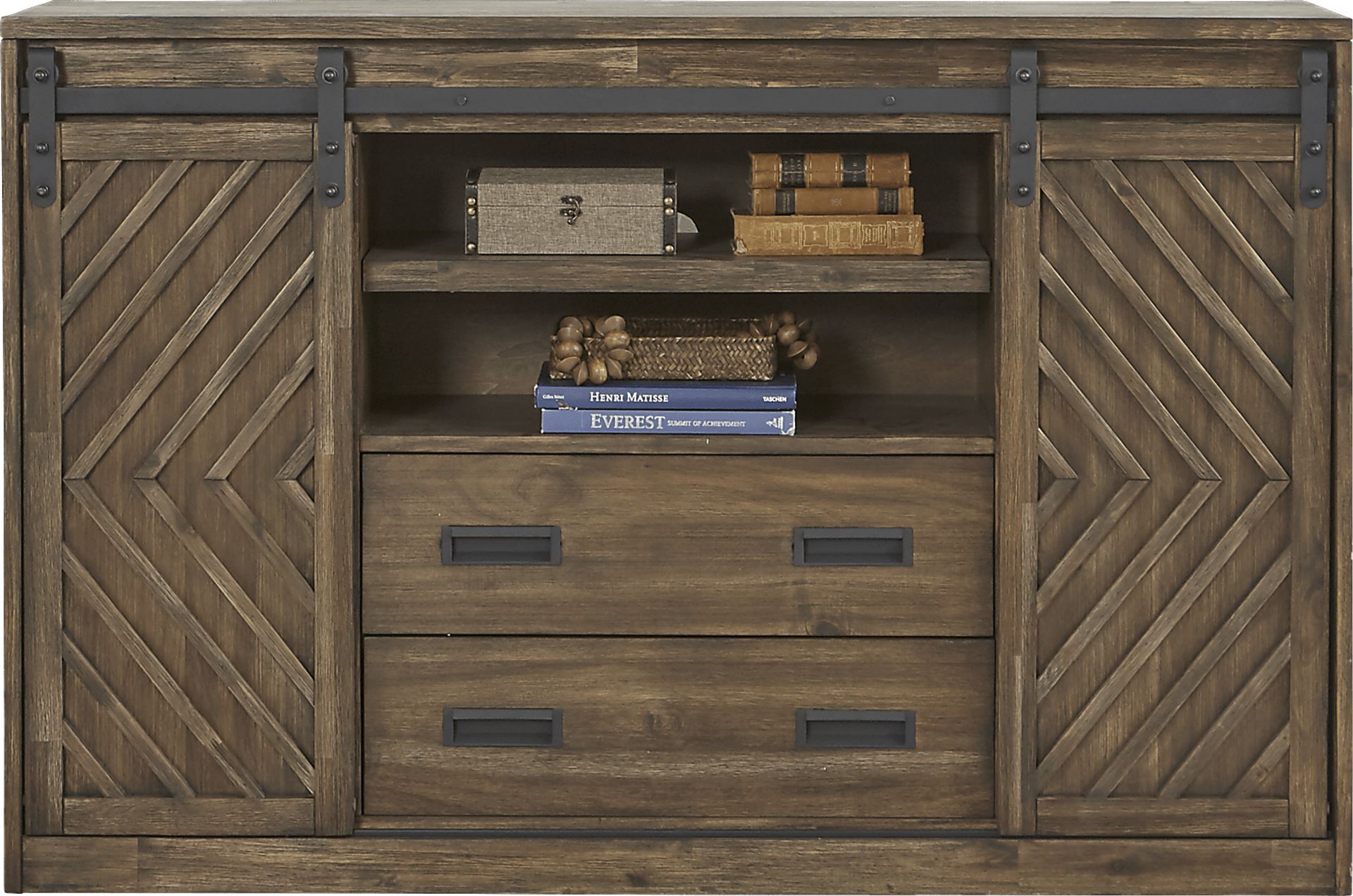 Lake Arrowhead Brown 5 Pc King Storage Bedroom - Image 3