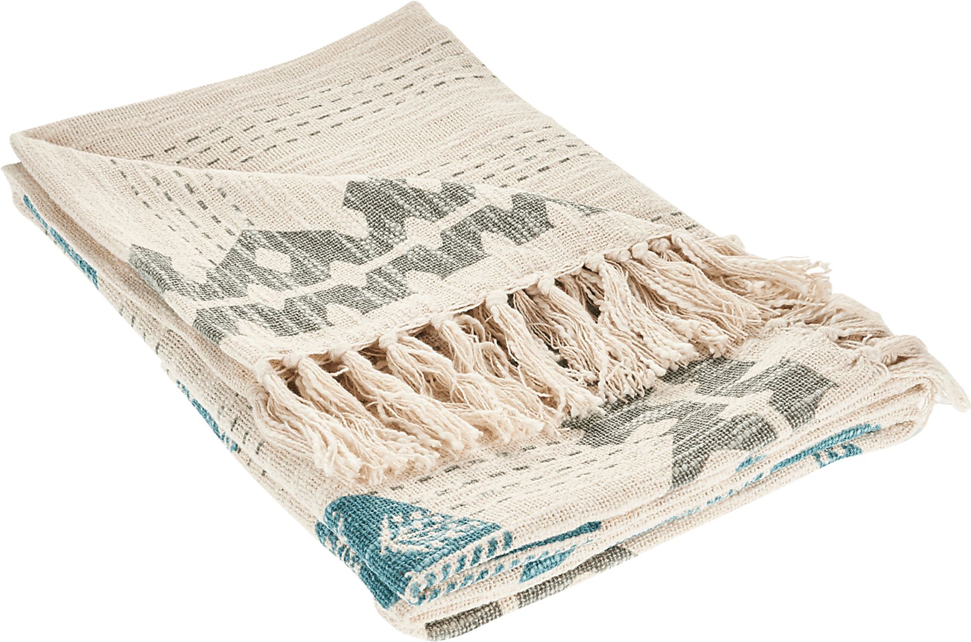 Lake Ave Blue Throw Blanket - Image 2