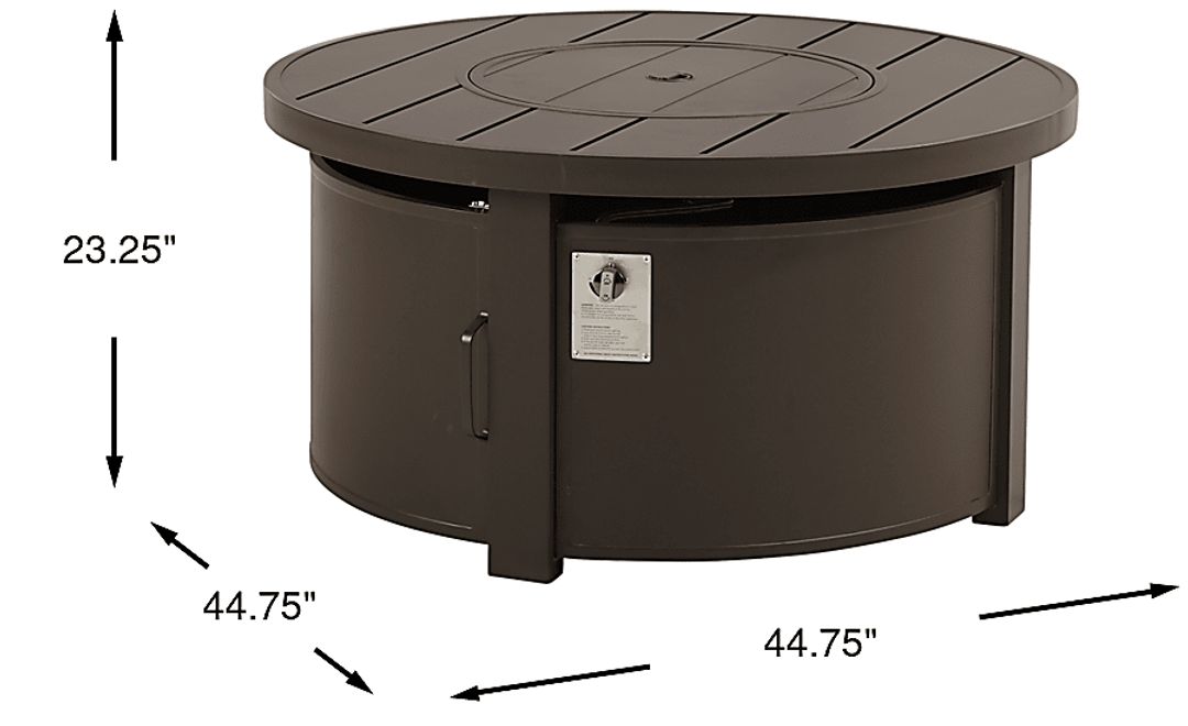 Lake Breeze Aged Bronze 45 in. Round Outdoor Fire Pit