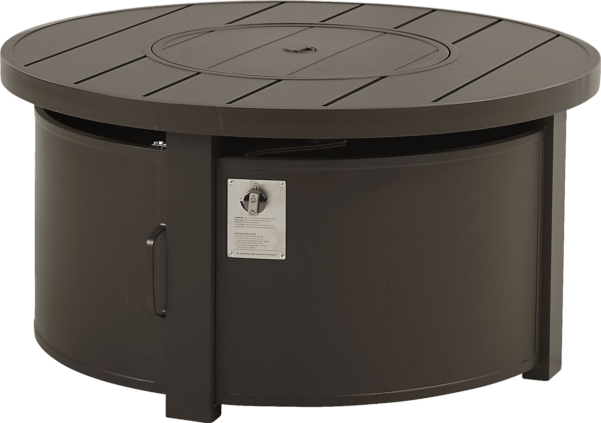 Lake Breeze Aged Bronze 5 Pc Outdoor Fire Pit Seating Set with Swivel Chairs and Parchment Cushions - Image 2