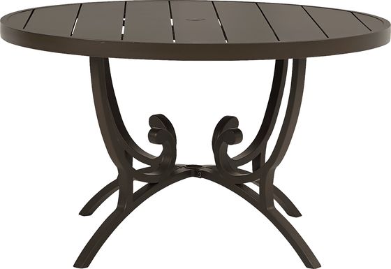 Lake Breeze Aged Bronze 48 in. Round Outdoor Dining Table