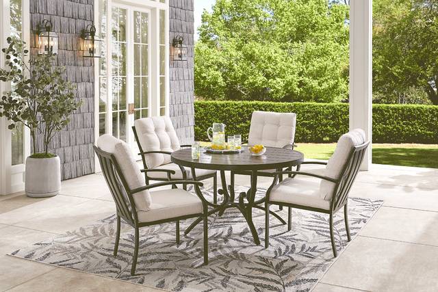Lake Breeze Aged Bronze 48 in. Round Outdoor Dining Table - Thumbnail - Image 2