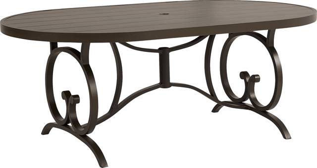 Lake Breeze Aged Bronze 78 in. Oval Outdoor Dining Table - Thumbnail - Image 1