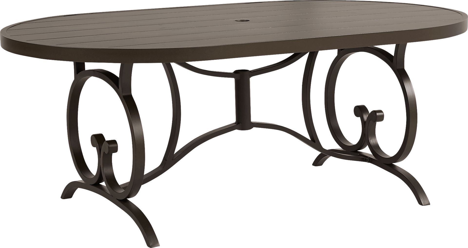 Lake Breeze Aged Bronze 78 in. Oval Outdoor Dining Table - Image 1