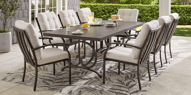Lake Breeze Aged Bronze 90 in. Rectangle Outdoor Dining Table - Thumbnail - Image 2