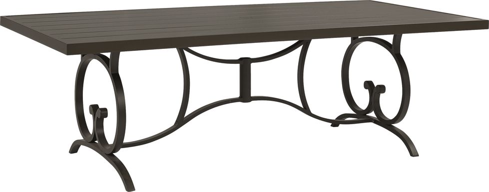 Lake Breeze Aged Bronze 90 in. Rectangle Outdoor Dining Table