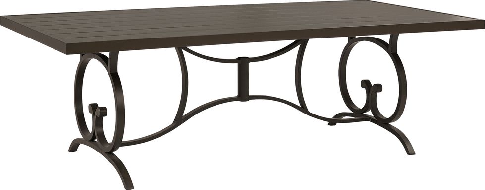 Lake Breeze Aged Bronze 90 in. Rectangle Outdoor Dining Table