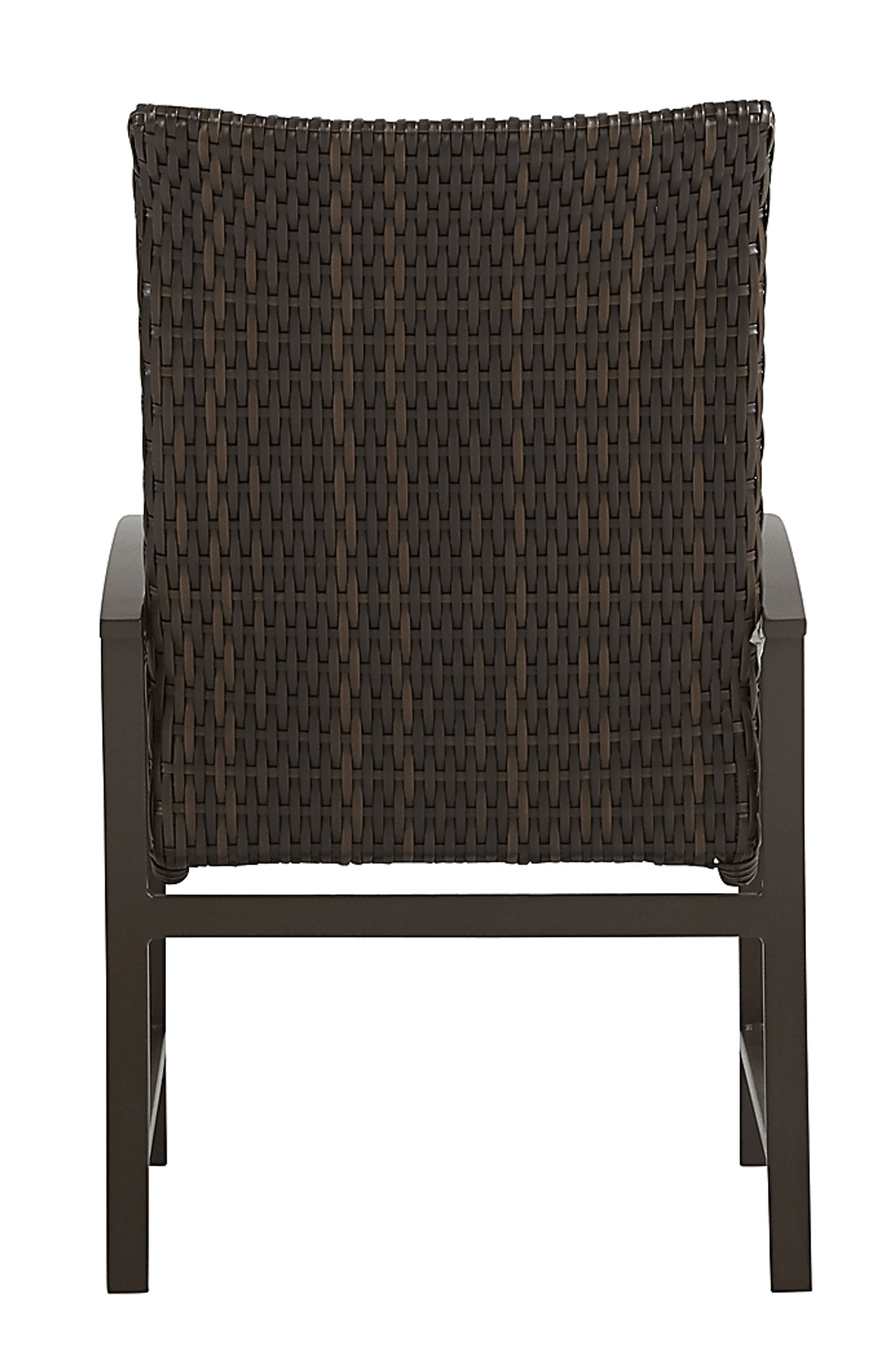 Lake Breeze Aged Bronze Black Wicker Outdoor Dining Chair - Image 3