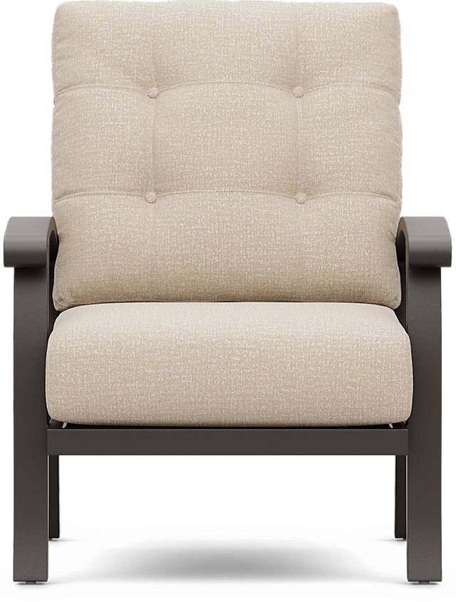 Lake Breeze Aged Bronze 3 Pc Outdoor Seating Set with Hemp-Colored Cushions - Thumbnail - Image 5