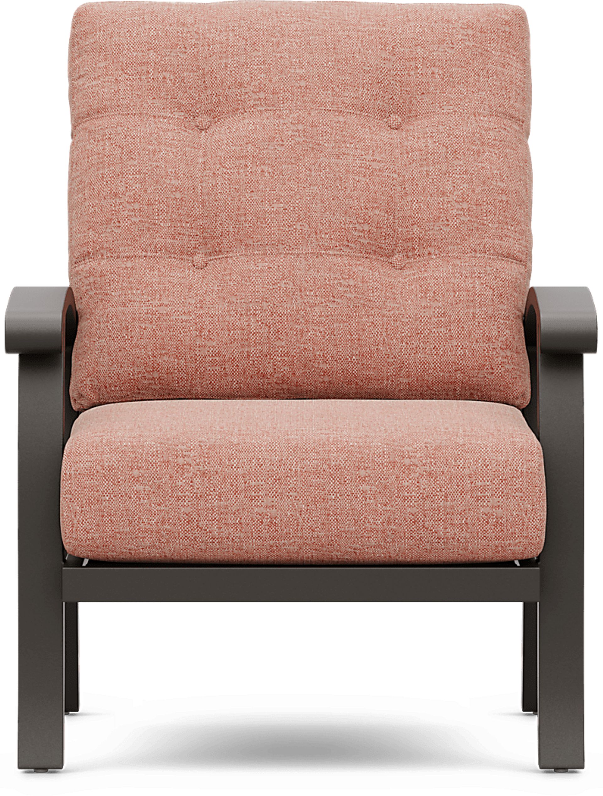 Lake Breeze Aged Bronze 3 Pc Outdoor Seating Set with Terracotta Cushions - Image 5