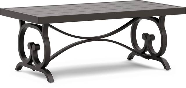 Lake Breeze Aged Bronze Outdoor Cocktail Table - Thumbnail - Image 1