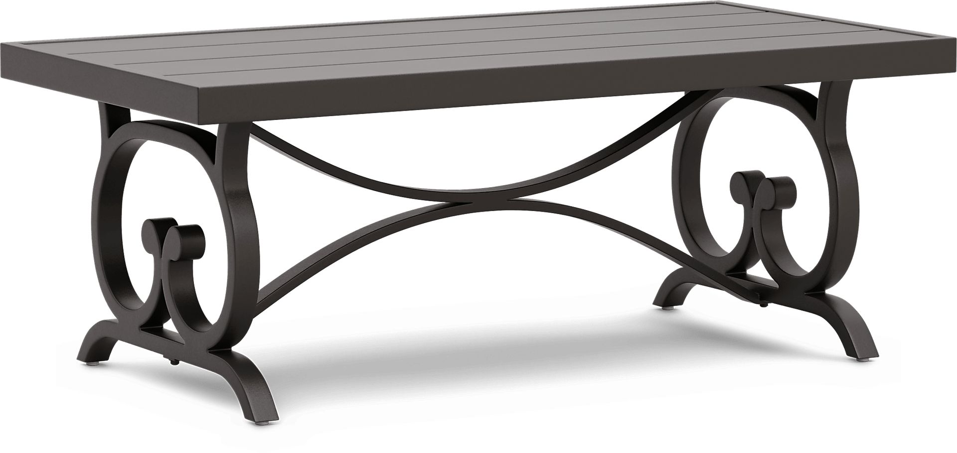 Lake Breeze Aged Bronze Outdoor Cocktail Table - Image 1
