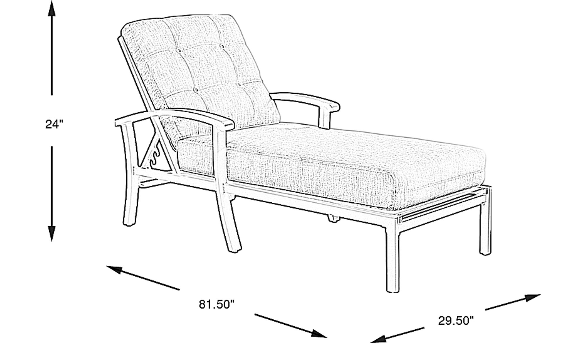 Dimension Image. Please refer to the Dimension Tab on this page for dimension details.