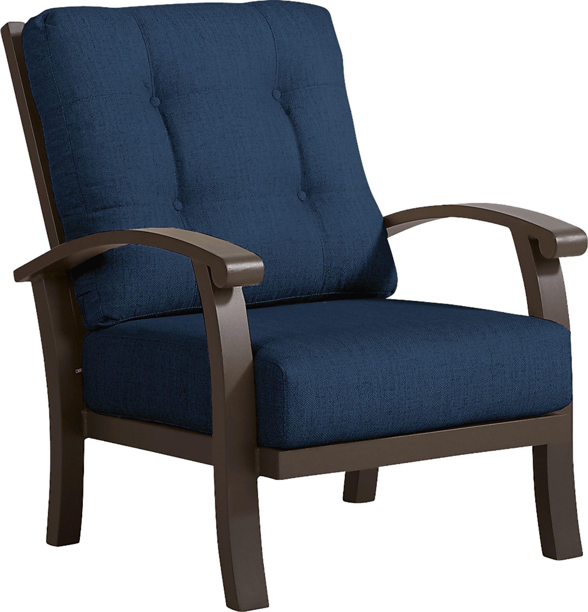 Lake Breeze Aged Bronze Outdoor 4 Pc Seating Set With Ink Cushions - Image 3