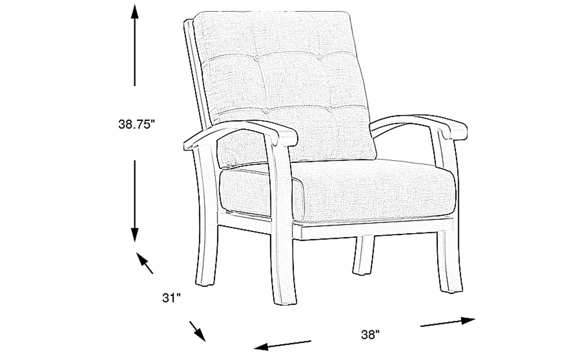 Dimension Image. Please refer to the Dimension Tab on this page for dimension details.