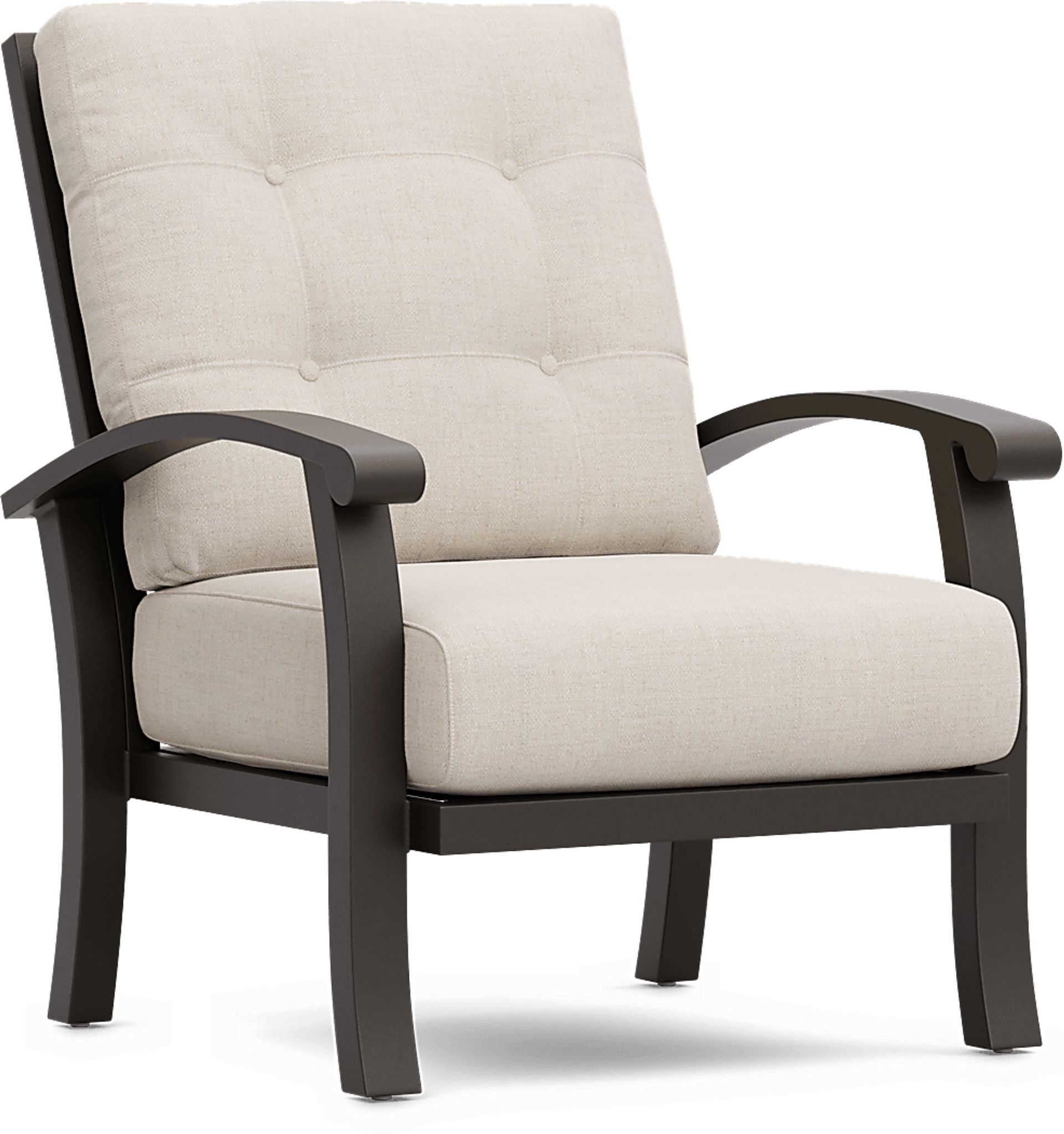 Lake Breeze Aged Bronze 3 Pc Outdoor Seating Set with Parchment Cushions - Image 4