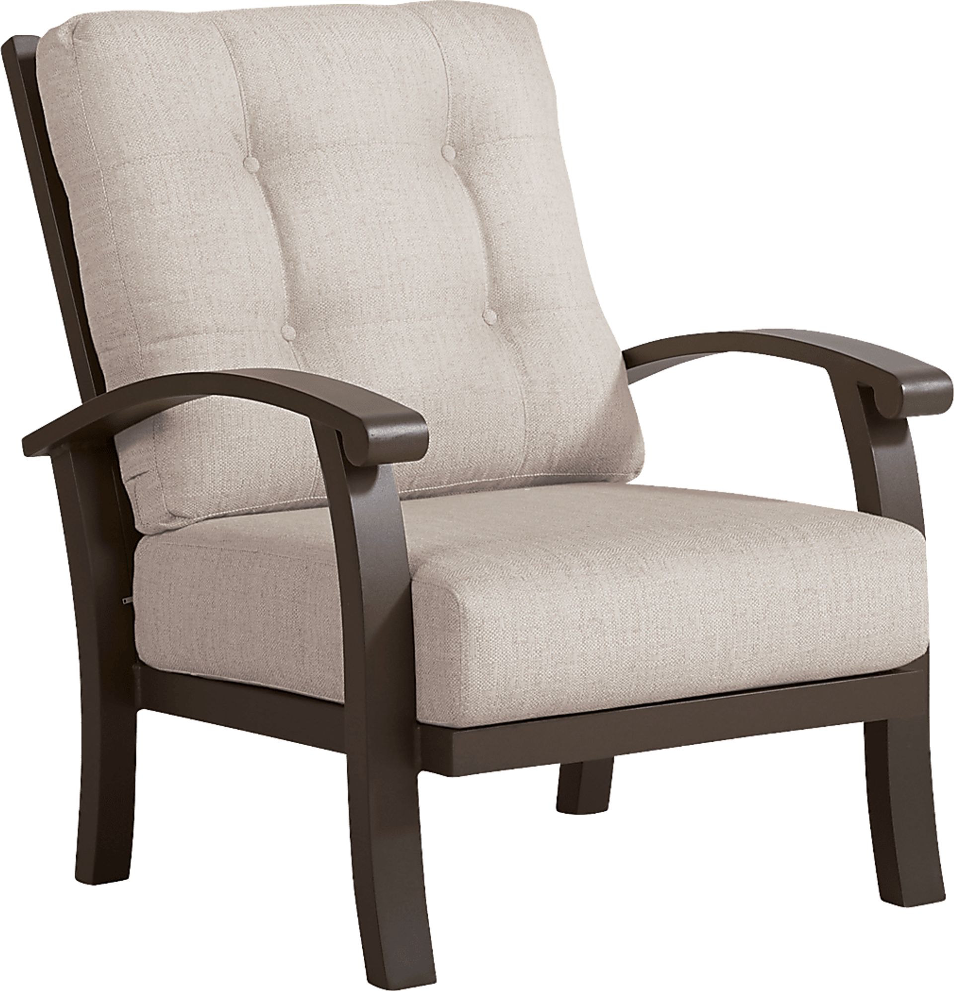 Lake Breeze Aged Bronze Outdoor 4 Pc Seating Set with Rollo Linen Cushions - Image 3