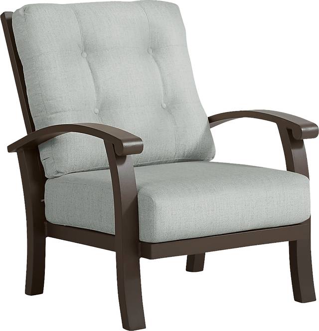 Lake Breeze Aged Bronze Outdoor 4 Pc Seating Set With Rollo Seafoam Cushions - Thumbnail - Image 3