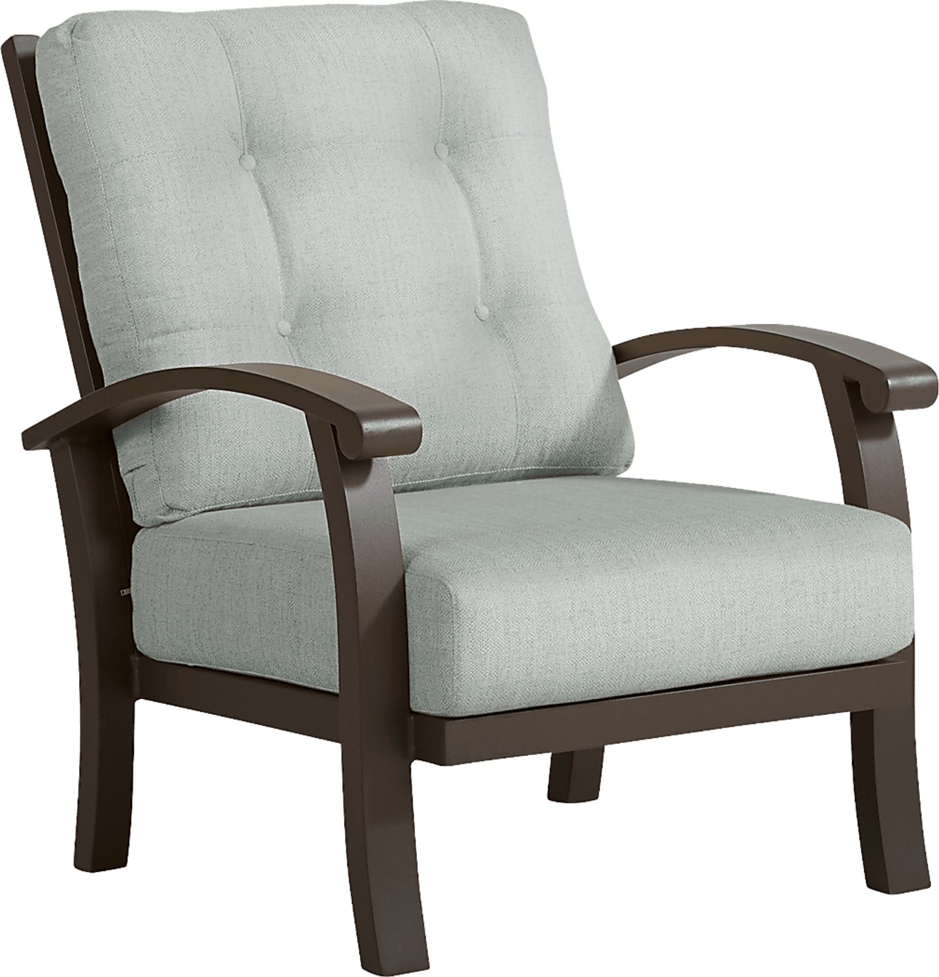Lake Breeze Aged Bronze Outdoor 4 Pc Seating Set With Rollo Seafoam Cushions - Image 3