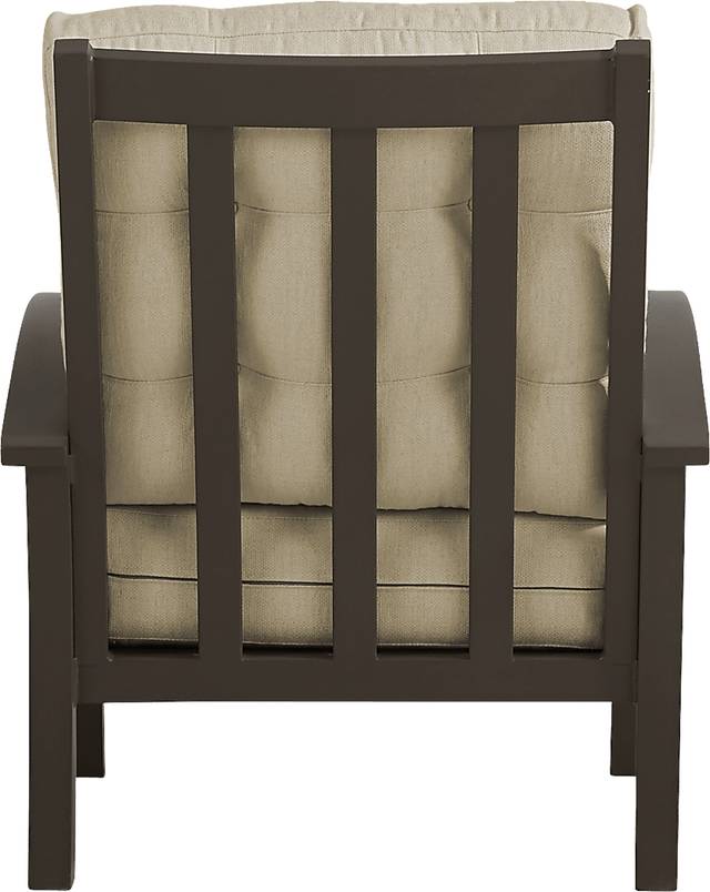 Lake Breeze Aged Bronze 5 Pc Fire Pit Set with Straw Cushions - Thumbnail - Image 6