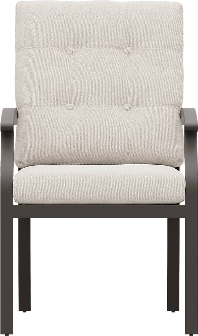 Lake Breeze Aged Bronze Outdoor Dining Chair with Desert Cushions - Thumbnail - Image 2