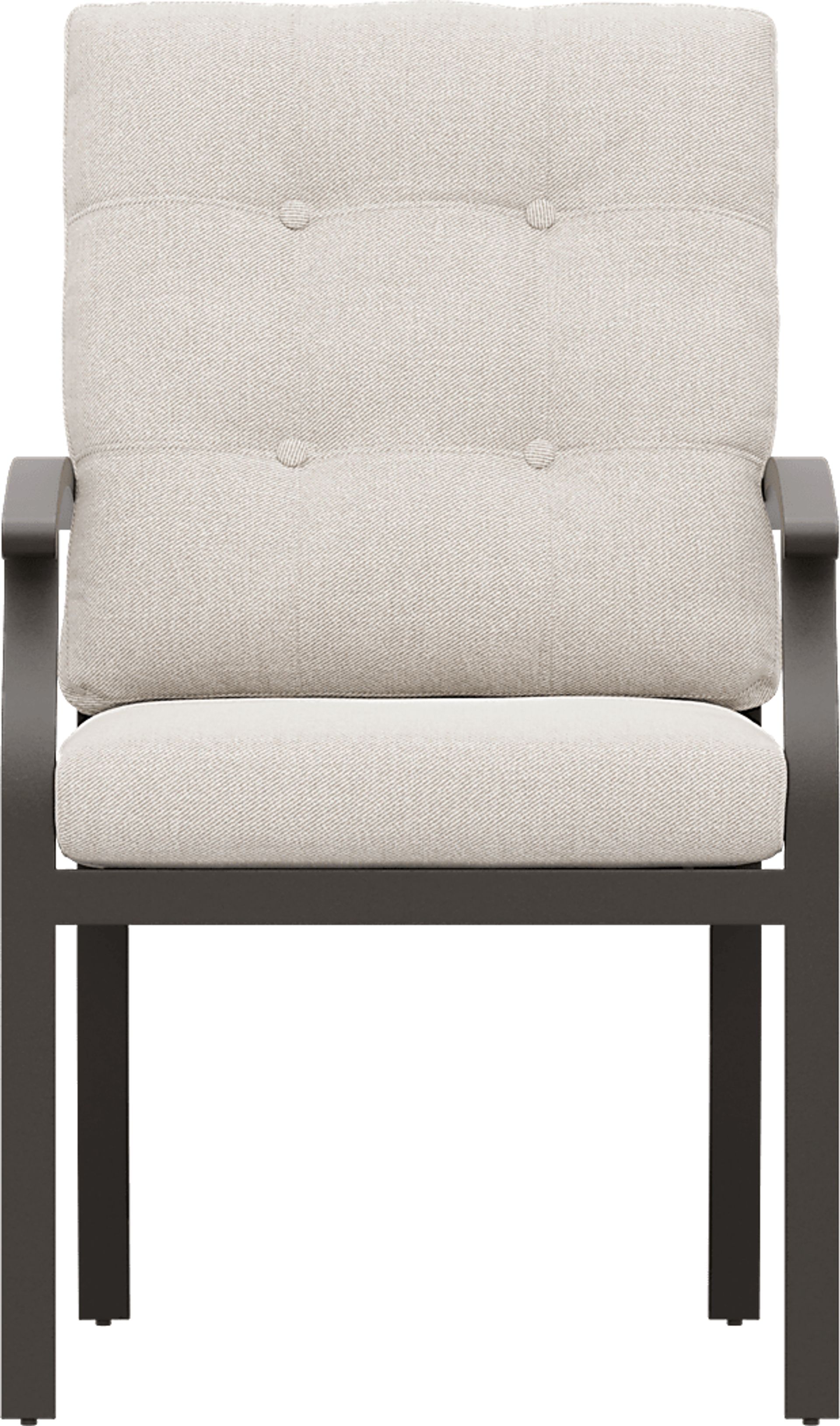 Lake Breeze Aged Bronze Outdoor Dining Chair with Desert Cushions - Image 2