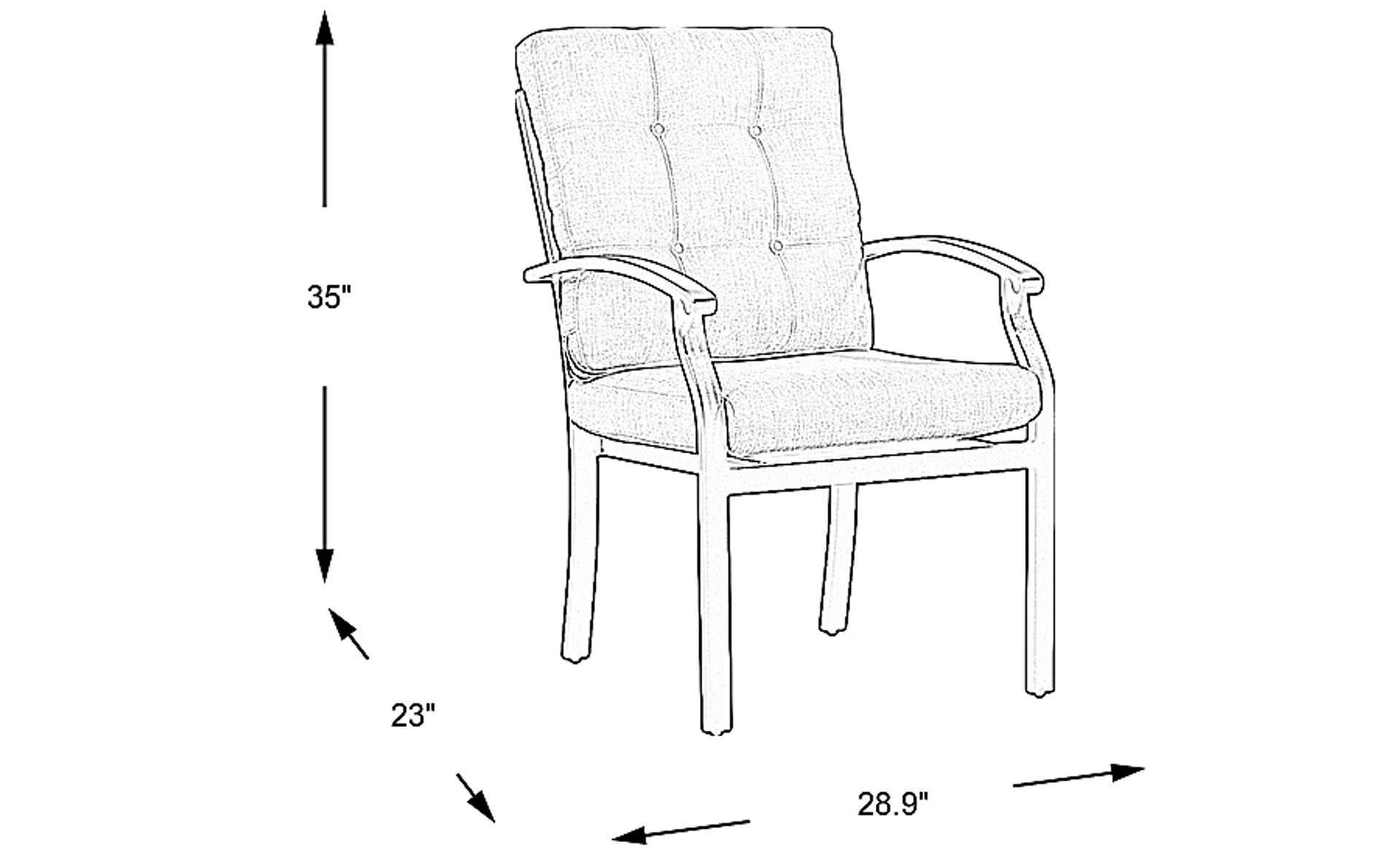 Dimension Image. Please refer to the Dimension Tab on this page for dimension details.