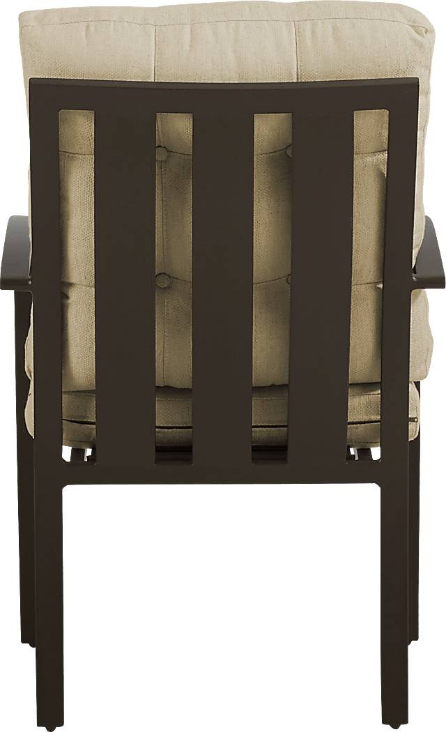 Bermuda Breeze Aged Bronze 5 Pc Round Outdoor Dining Set with Straw Cushions - Thumbnail - Image 6
