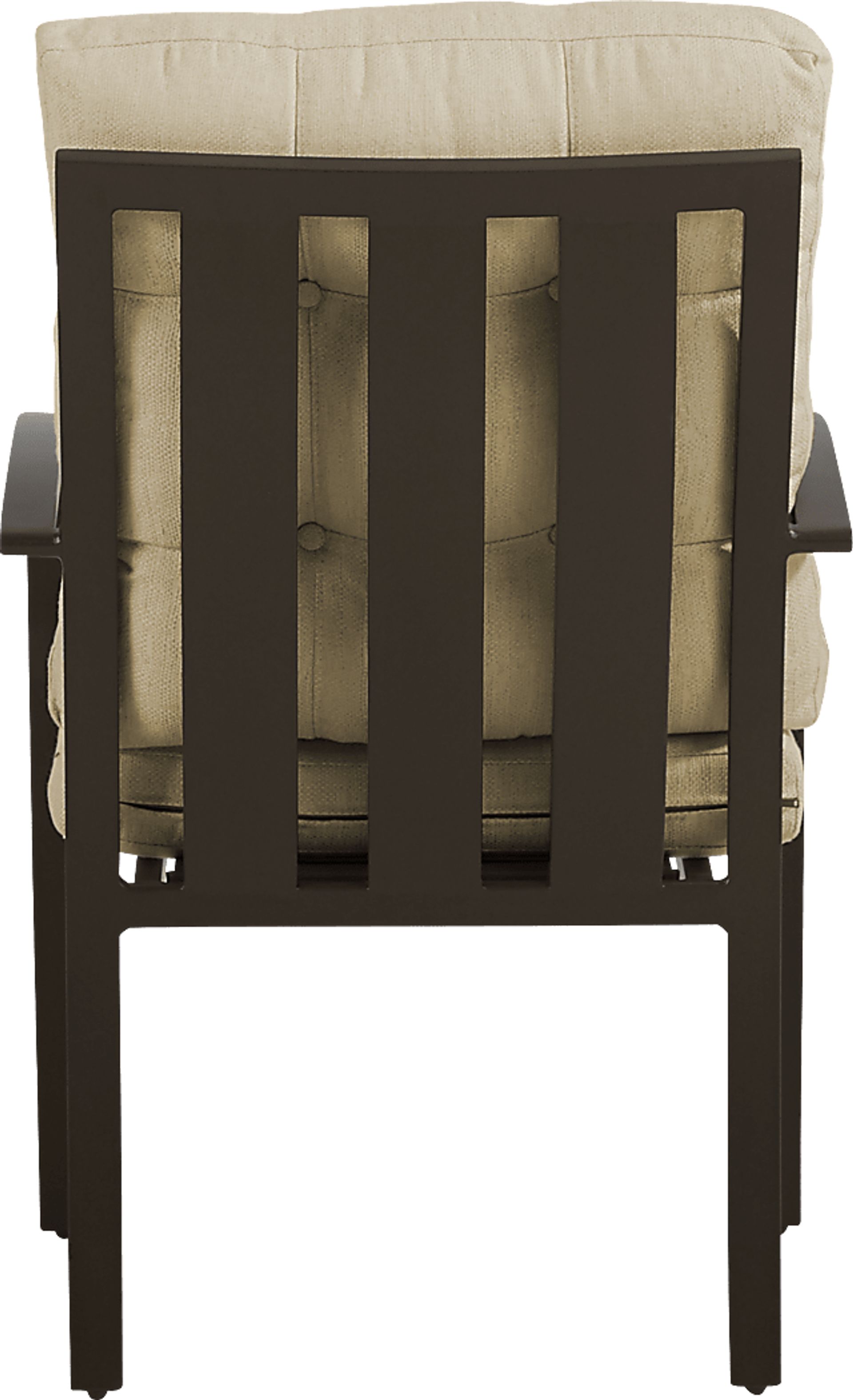 Lake Breeze Aged Bronze Outdoor Dining Chair with Straw Cushions - Image 4