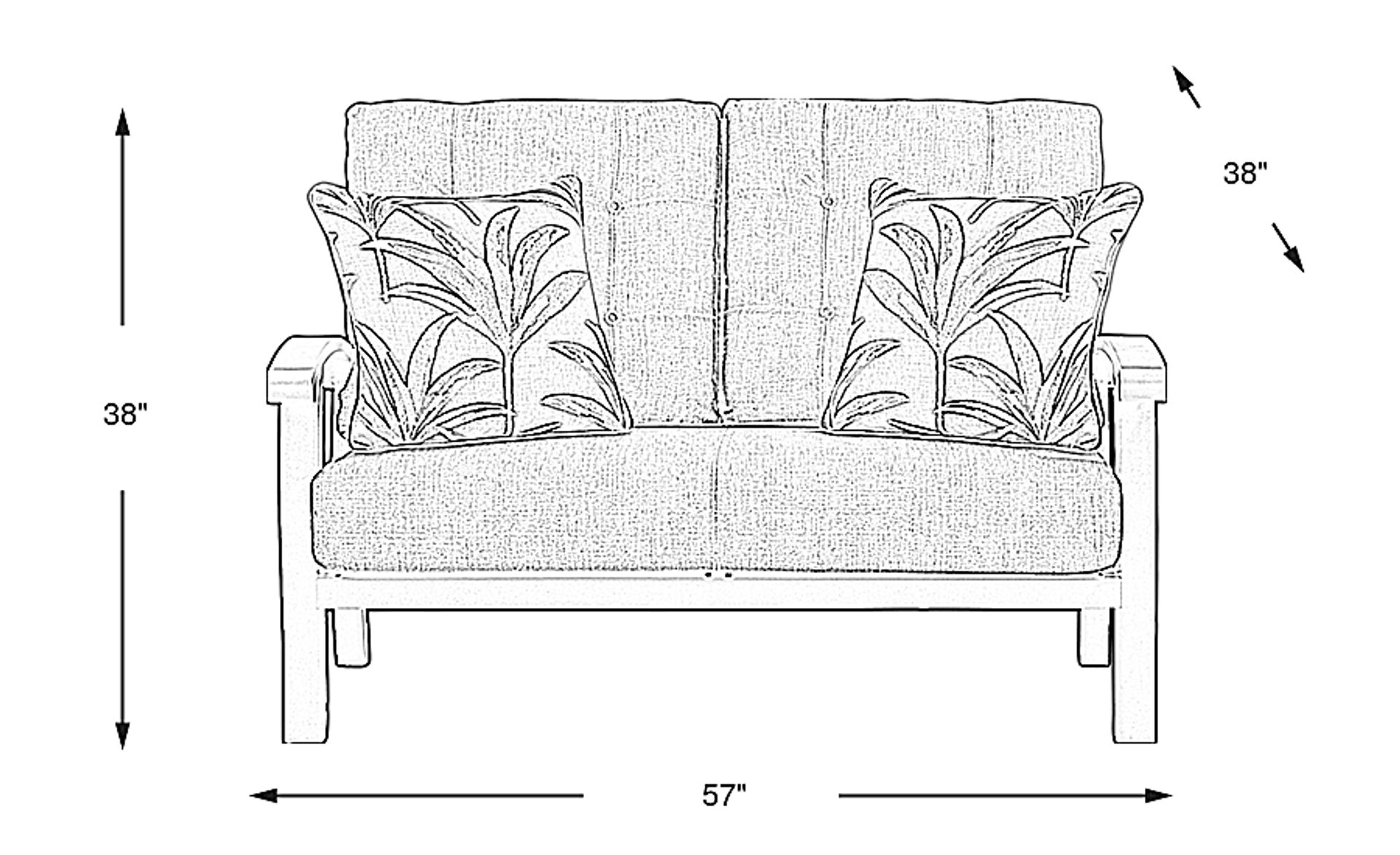 Dimension Image. Please refer to the Dimension Tab on this page for dimension details.