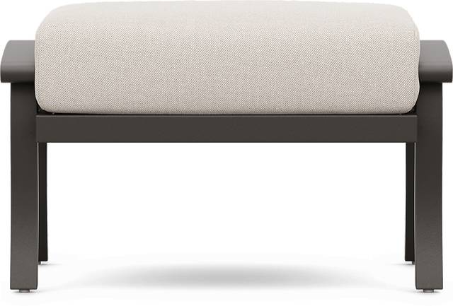 Lake Breeze Aged Bronze Outdoor Ottoman with Desert Cushion - Thumbnail - Image 2