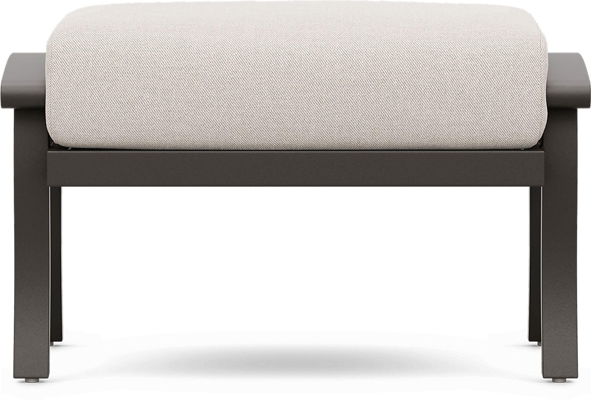 Lake Breeze Aged Bronze Outdoor Ottoman with Desert Cushion - Image 2