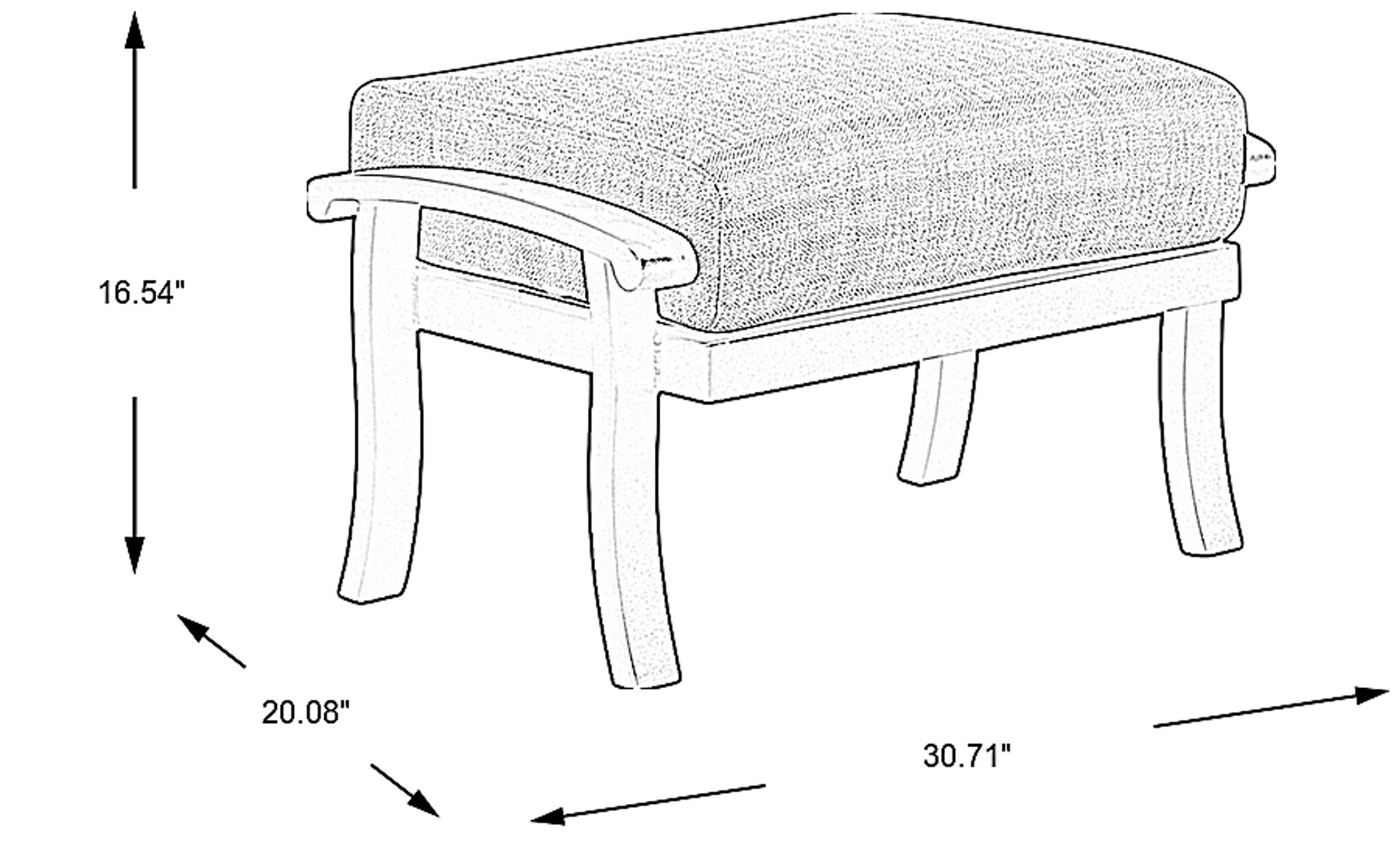 Dimension Image. Please refer to the Dimension Tab on this page for dimension details.