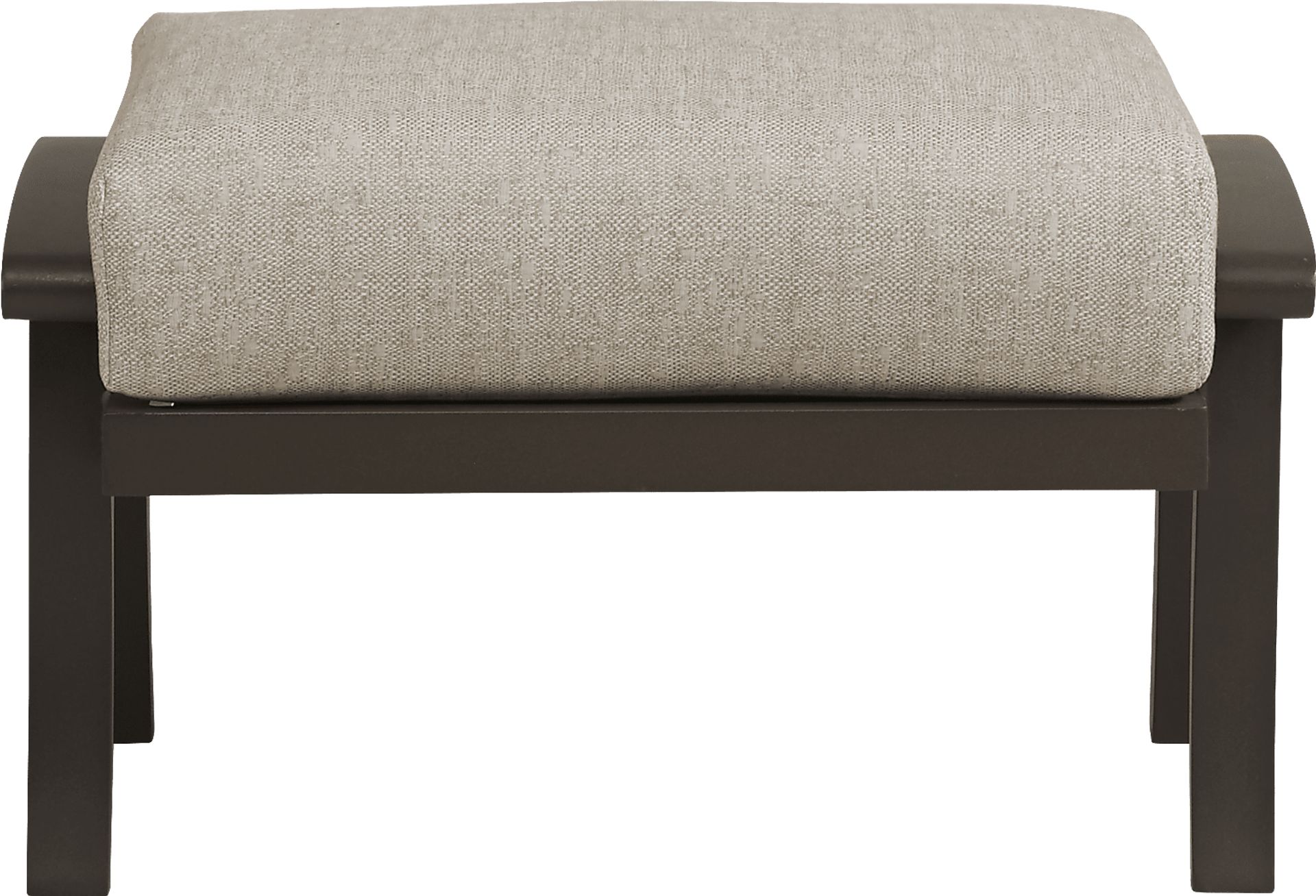 Lake Breeze Aged Bronze Outdoor Ottoman with Wren Cushion - Image 2