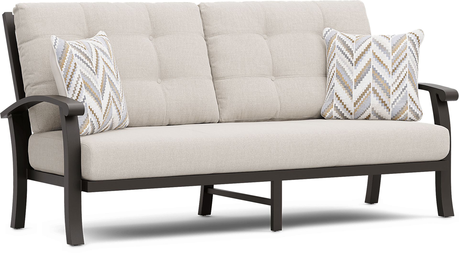 Lake Breeze Aged Bronze 3 Pc Outdoor Seating Set with Desert Cushions - Image 3