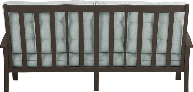 Lake Breeze Aged Bronze Outdoor Sofa with Mist Cushions - Thumbnail - Image 4