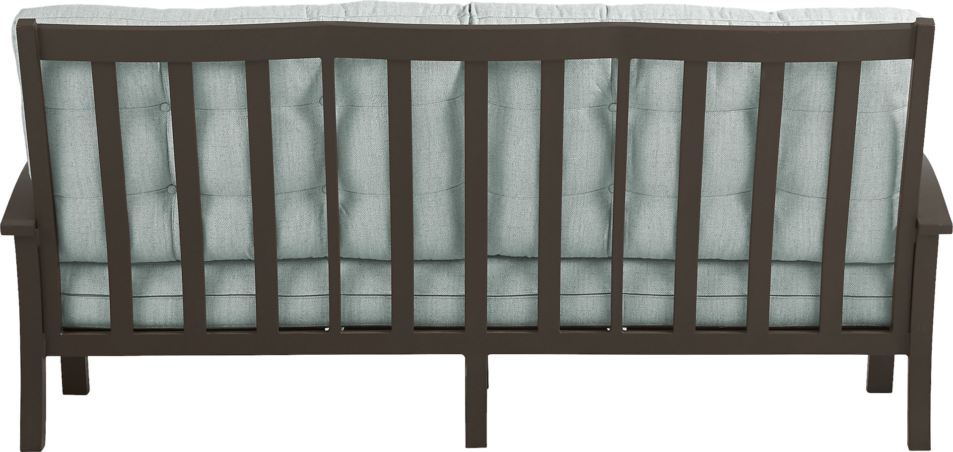 Lake Breeze Aged Bronze Outdoor Sofa with Mist Cushions - Image 4