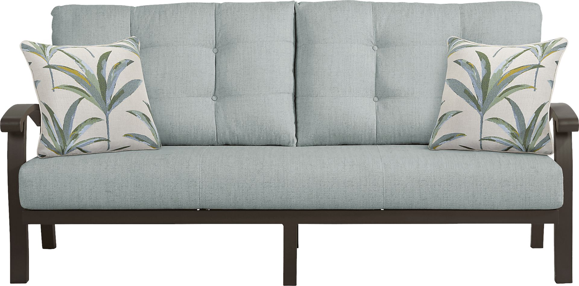 Lake Breeze Aged Bronze 4 Pc Outdoor Seating Set with Mist Cushions - Image 2