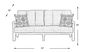 Lake Breeze Aged Bronze Outdoor Sofa with Seafoam Cushions