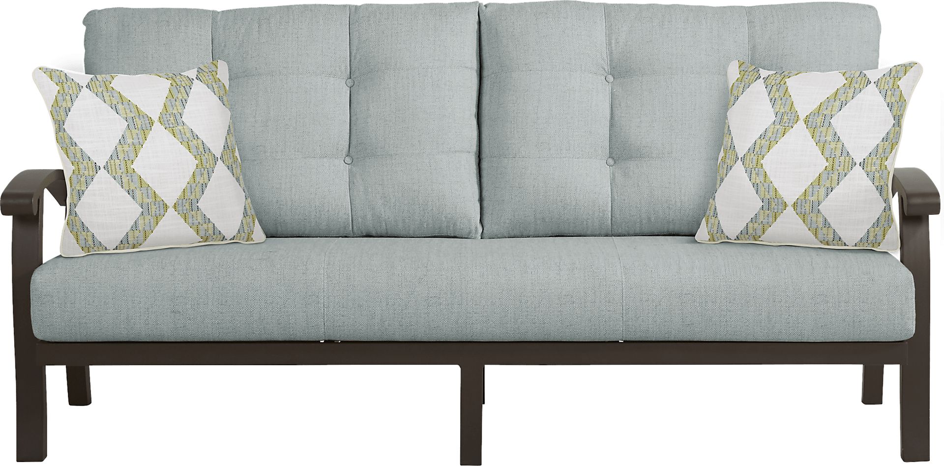 Lake Breeze Aged Bronze Outdoor 4 Pc Seating Set with Mist Cushions - Image 2