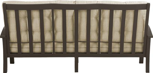 Lake Breeze Aged Bronze Outdoor Sofa with Straw Cushions - Thumbnail - Image 3