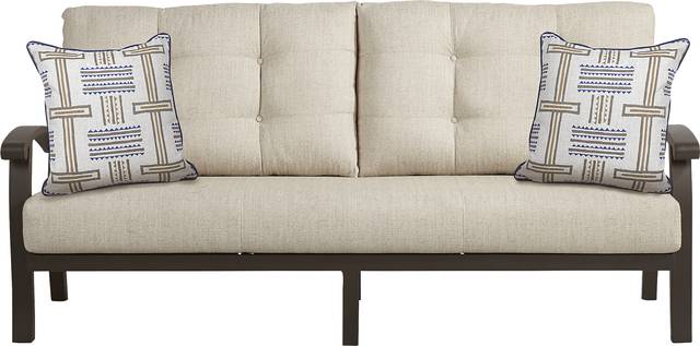 Lake Breeze Aged Bronze 4 Pc Outdoor Seating Set with Wren Cushions - Thumbnail - Image 3