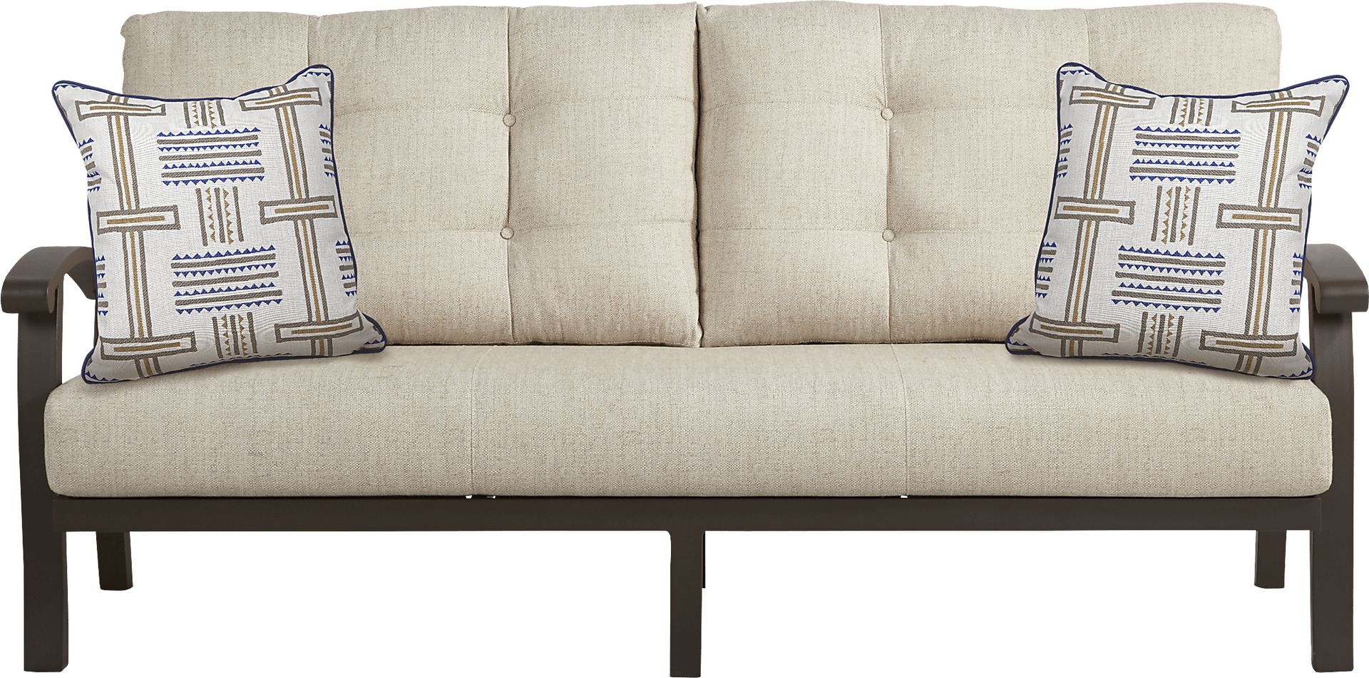 Lake Breeze Aged Bronze 4 Pc Outdoor Seating Set with Wren Cushions - Image 3