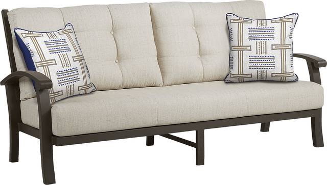 Lake Breeze Aged Bronze 4 Pc Outdoor Seating Set with Wren Cushions - Thumbnail - Image 2