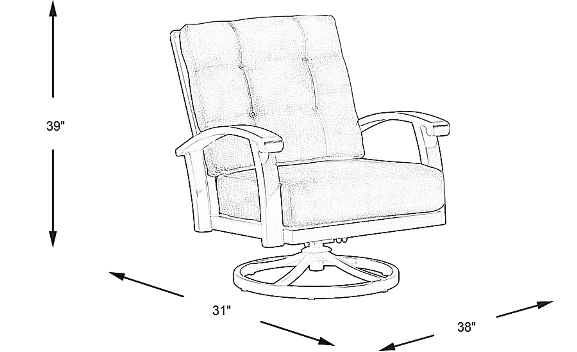 Dimension Image. Please refer to the Dimension Tab on this page for dimension details.